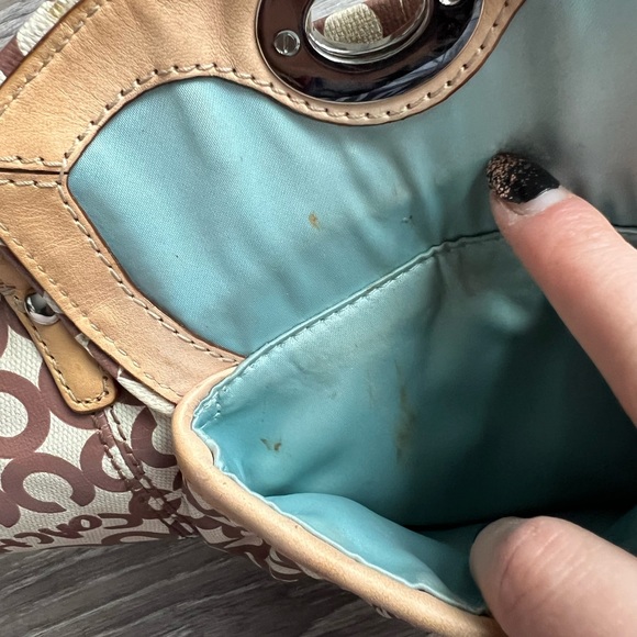 Coach Leah Optic Art Coated Canvas Convertible Shoulder Bag - Picture 5 of 8